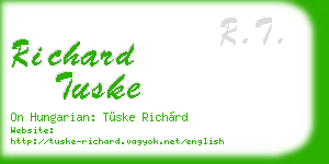 richard tuske business card